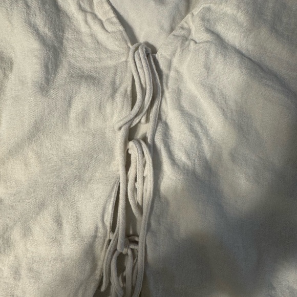 Abercrombie Linen Blend Tie Front Vest Top - Picture 5 of 7